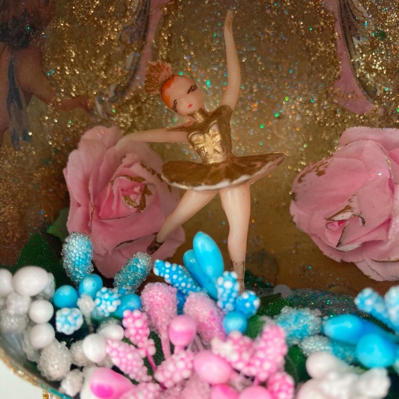 VINTAGE BALLERINA CHRISTMAS DIORAMA ORNAMENT REGENCY HOLLYWOOD MID CENTURY MCM - Picture 3 of 10